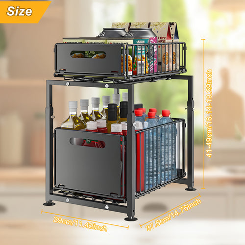 2-Tier Countertop Kitchen Storage Rack