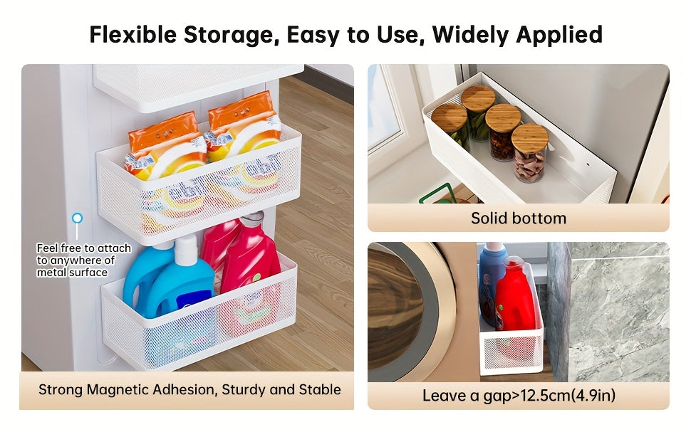 Multi-Purpose 1pc Magnetic Refrigerator Storage Rack – multi-purpose organization, durable space-saving design, designed for American kitchens, pantries, apartments, home organization, daily use and practical gifting