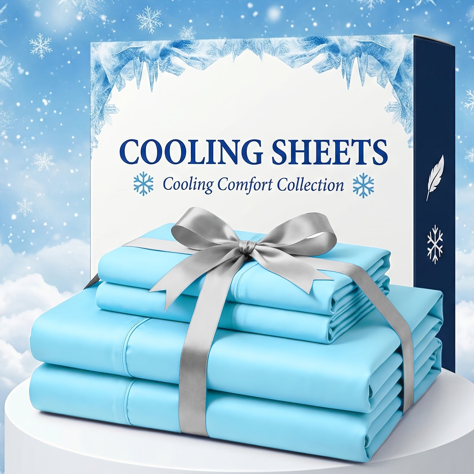 Extra Deep Pocket Bamboo Fiber Bed Sheet Set - Breathable and Cooling Bed Sheet - Luxury Hotel Bed Sheet Set - Soft, Wrinkle-Resistant, and Comfortable - Easily Fits Extra Deep Mattresses. Includes Children's Pillowcases, Flat Sheet, and Fitted Sheet