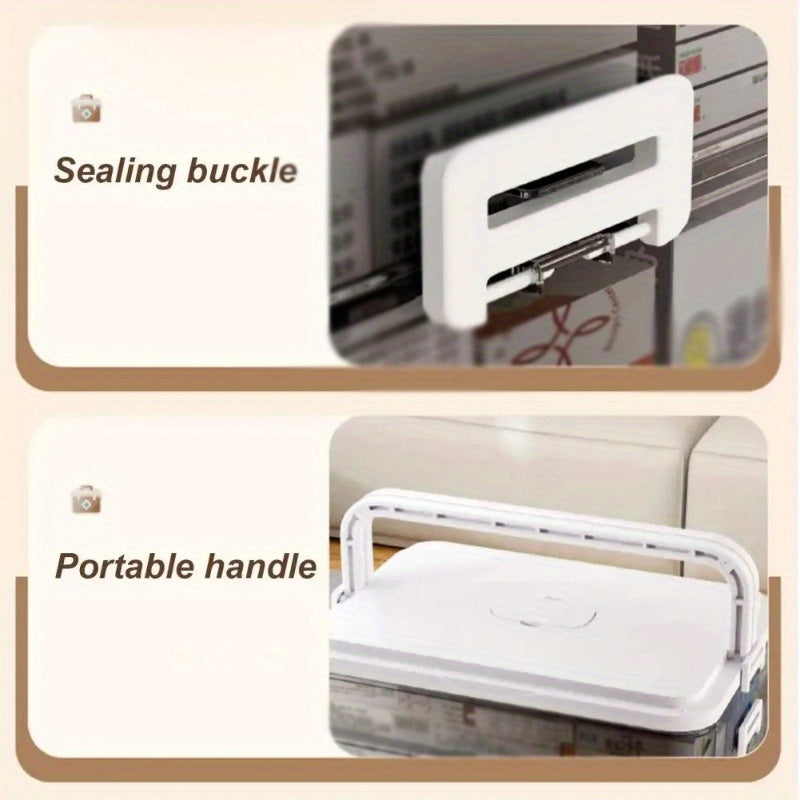 Compact Stackable Home Storage Bins – portable space-saving storage, Home Bathroom Travel Multi-Layer Large Capacity Medicine Storage Box Bathroom Storage with Portable Pill, designed for American homes, daily convenience and practical gifting