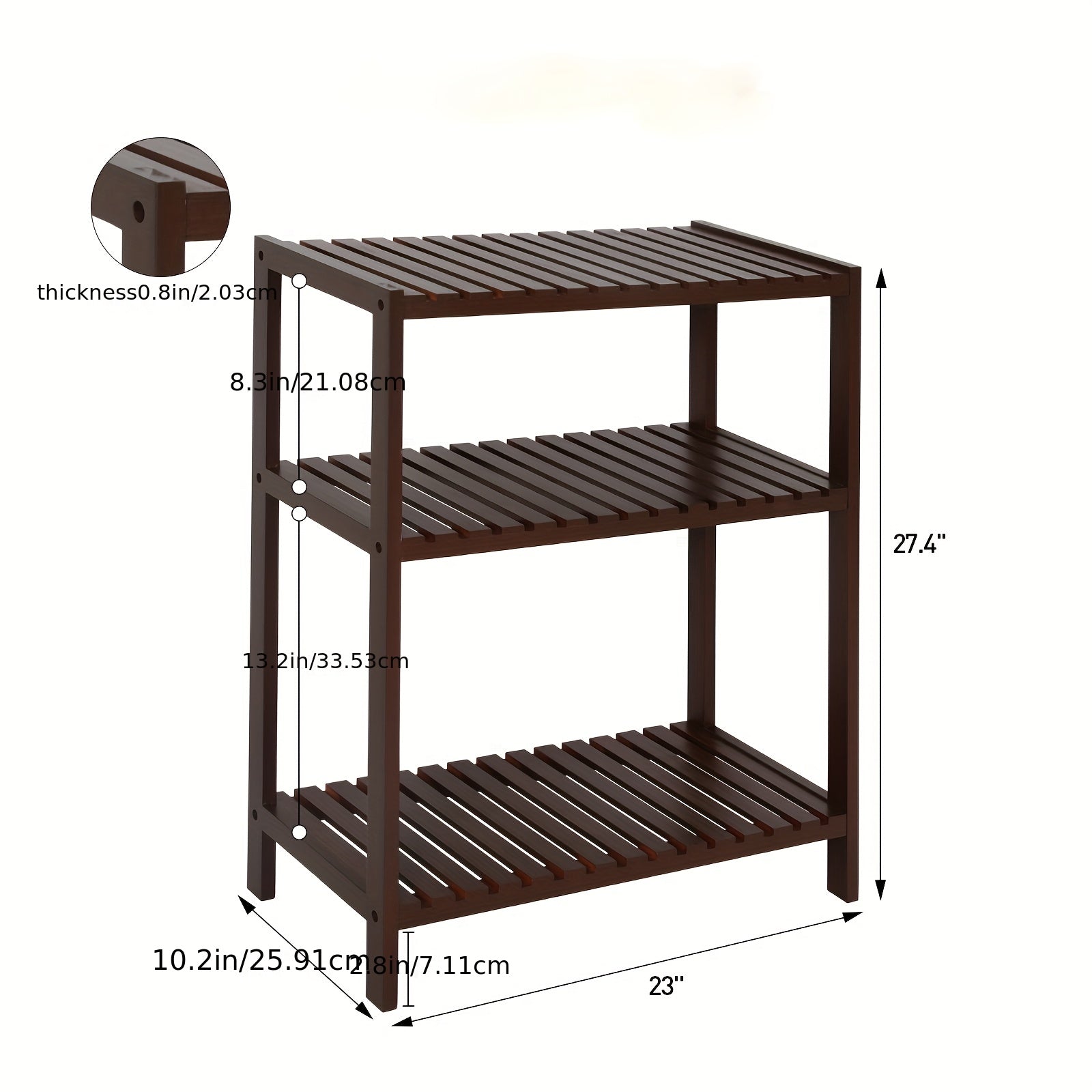 Ladder Shelf, 3-Tier Shelf Stand, Display with Wide Storage Display Stand, Multifunction Standing Organizer Shelf for Home Office And Kitchen