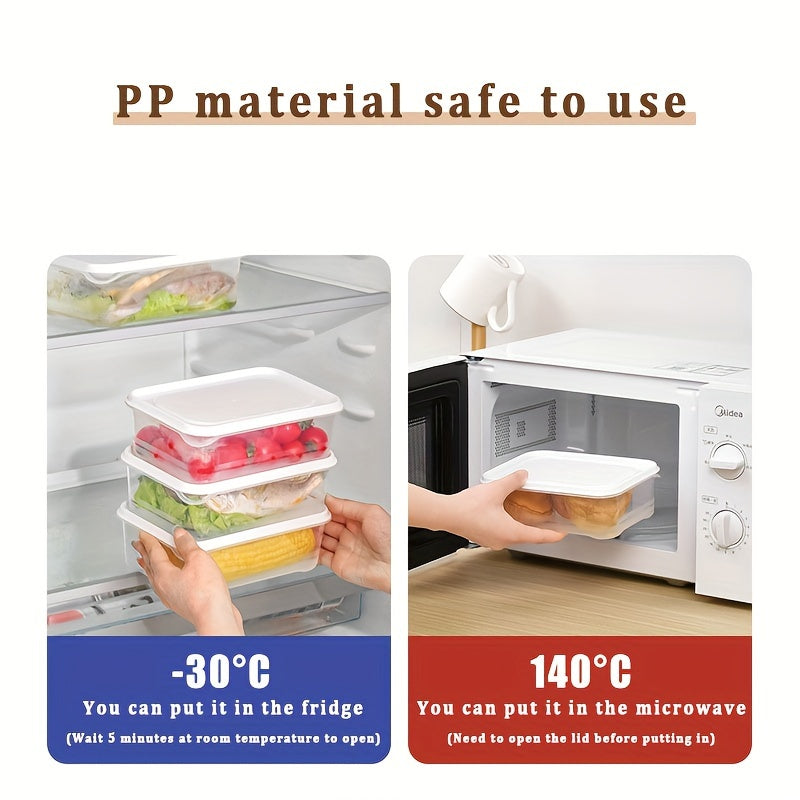Versatile 4pcs Refrigerator Storage Organizer – easy-access fridge organization, 4pcs 42-ounce Stackable Refrigerator Storage Container with Lid-BPA PP-free Suitable for Meat Fruits and, designed for American homes, daily convenience and practical gi