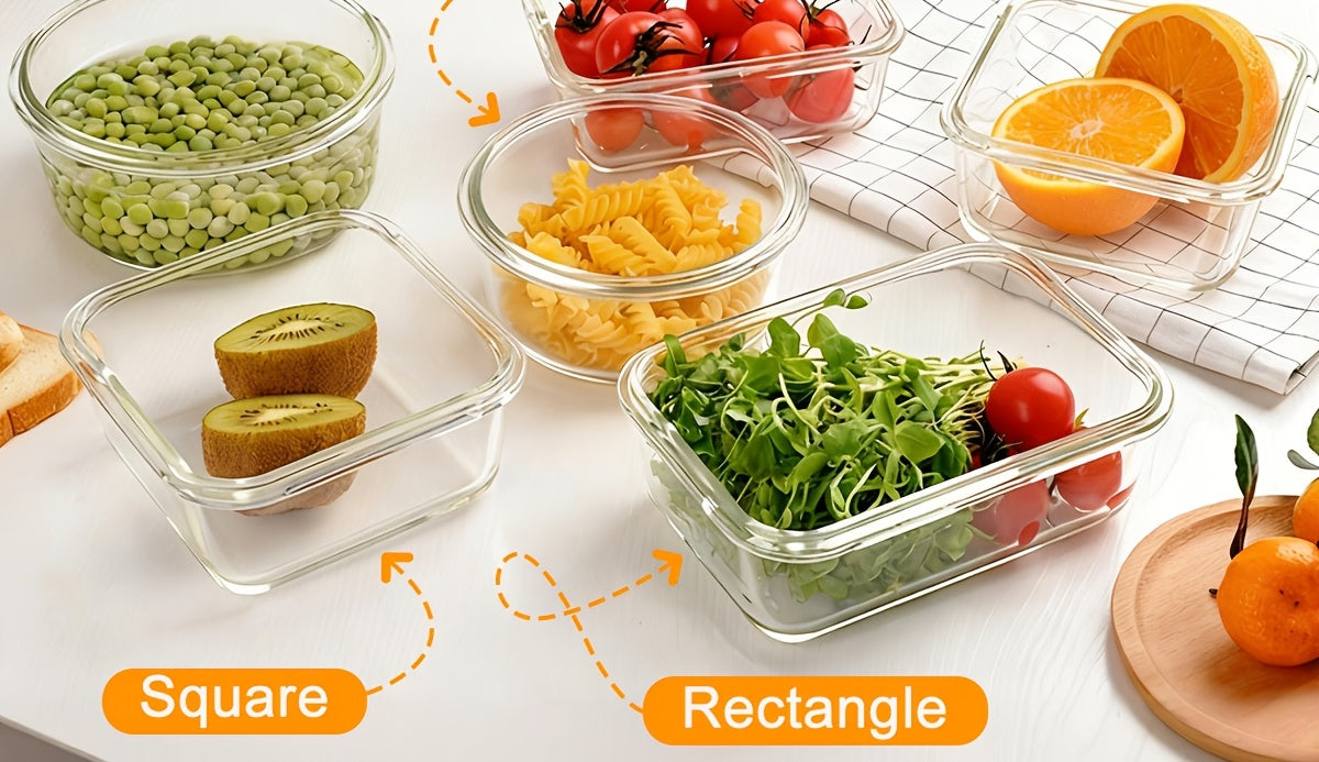 Versatile 24pcs Glass Meal Prep Container Set – leak-resistant reusable meal prep, 24pcs Glass Food Storage Containers with Lids Meal Prep Pantry Kitchen Storage Containers for, designed for American homes, daily convenience and practical gifting