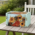 Premium Stackable Home Storage Bins – portable space-saving storage, Vintage Scandinavian Floral Wooden Storage Box Outdoor Patio Storage Box Dust-Proof Multi-Use Storage Box, designed for American homes, daily convenience and practical gifting