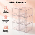 Heavy-Duty Pull-Out Cabinet Organizer – smooth-access cabinet organization, 2 4 6 8 Packs Drawer Style Storage Cabinet Stackable Storage Drawers Easily Assemble, designed for American homes, daily convenience and practical gifting