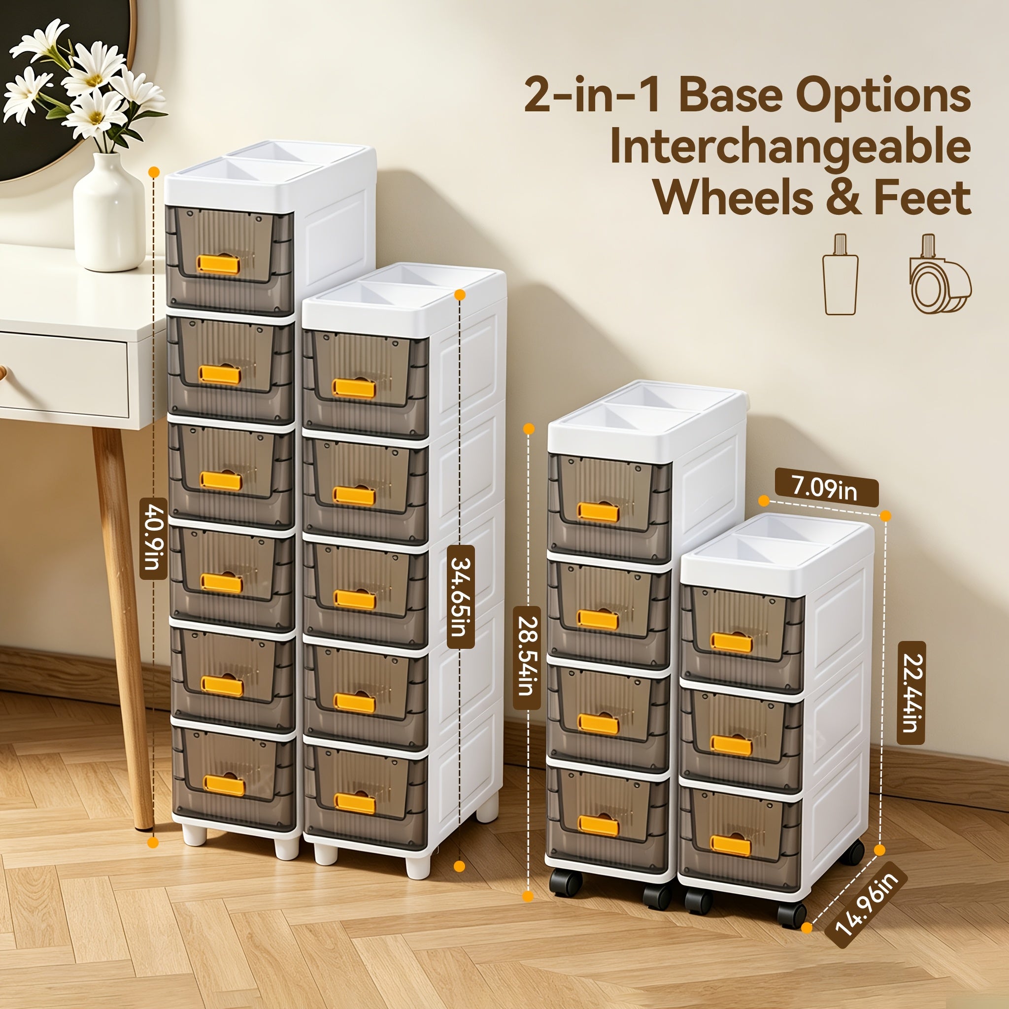 Compact Pull-Out Cabinet Organizer – smooth-access cabinet organization, Deluxe Slim Storage Cabinet with Drawers - Durable Waterproof PP Material Multi-Purpose Organizer with, designed for American homes, daily convenience and practical gifting