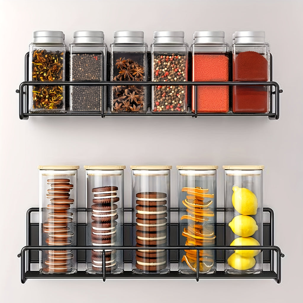 Compact 2/4 Pack Adjustable Home Storage Rack – durable multi-purpose storage, 2 4 Pack Magnetic Spice Rack Storage Organizer Set - Fridge Refrigerator Organizer -, designed for American homes, daily convenience and practical gifting