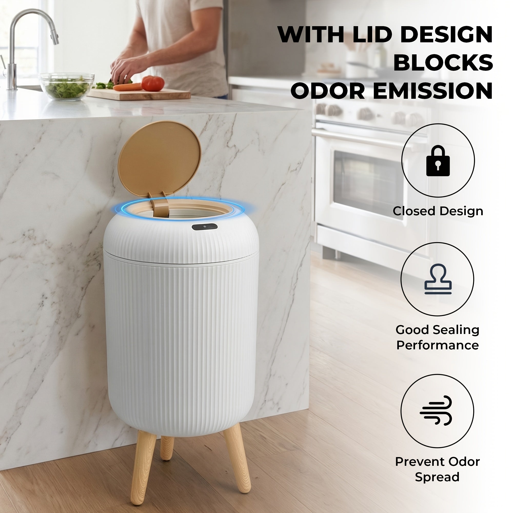 Heavy-Duty Home Storage Organizer – space-saving everyday organization, Easy-Access Home Storage Organizer space-saving everyday organization 2 6 Gal Touchless Sensor, designed for American homes and practical gifting