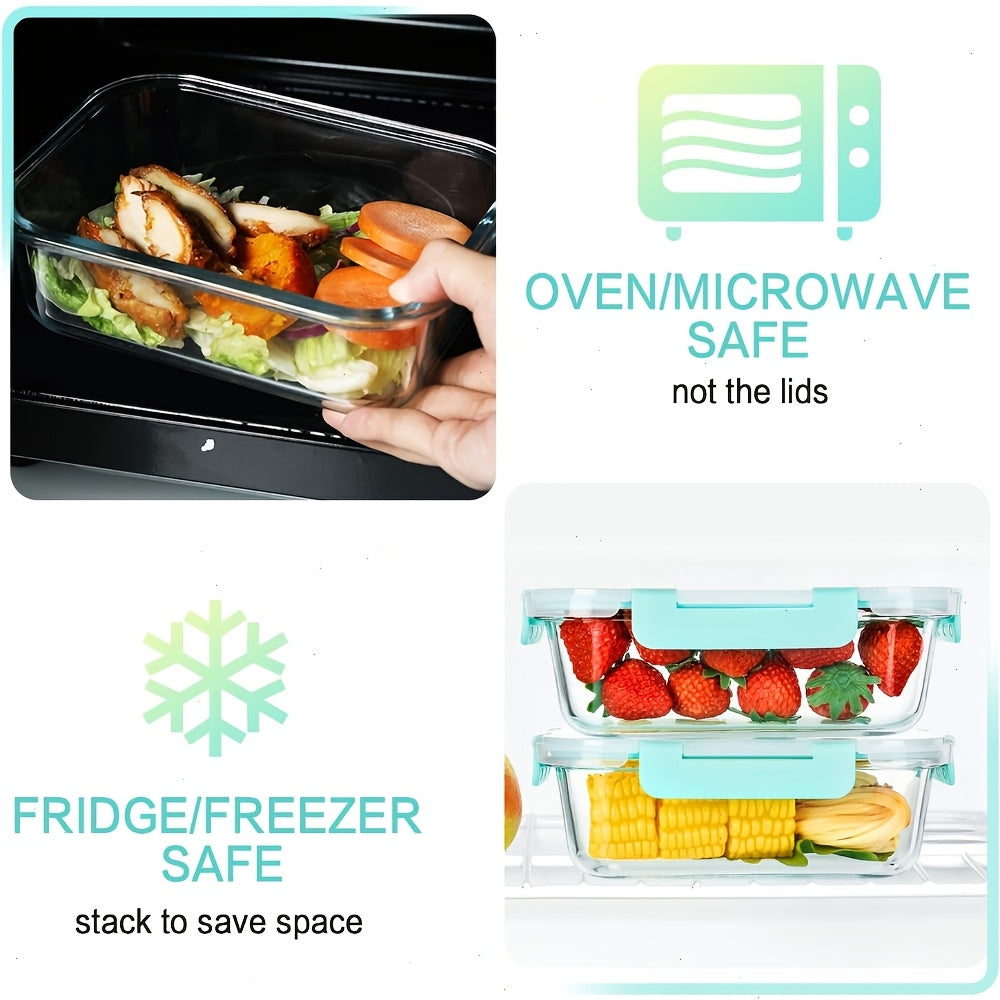 4/8pcs Class Food Storage Containers, Meal Prep, Airtight Bento Boxes with Leak-Proof Locking Lids, Microwave, Lunch Box, Oven, Freezer, And Dishwasher Safe