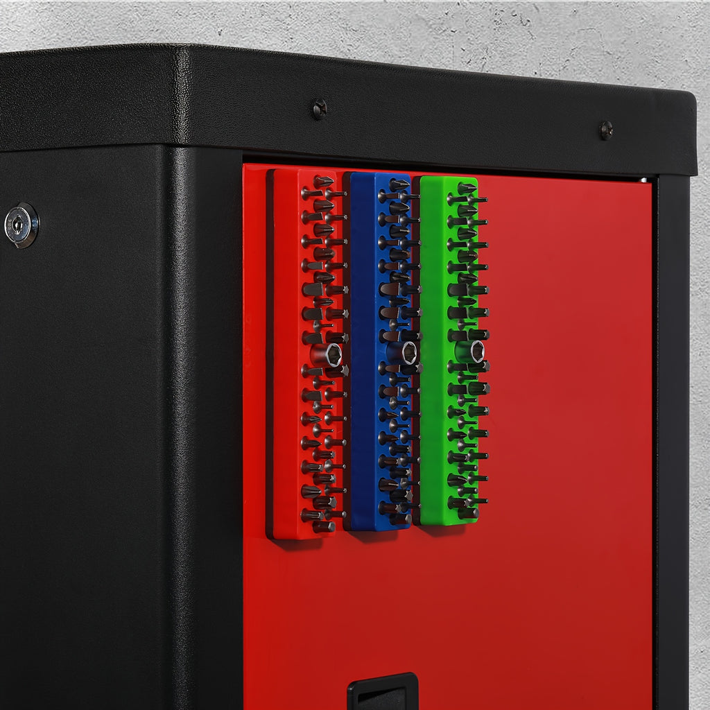 3pcs/4pcs 1/4" Magnetic Hex Bit Holder Rack Organizer, 129/172 Holes, 1/4-Inch Drill Bit Holder, 3 Racks/ 4 Racks, Magnetic Bit Holder with Magnet Base for Screwdriver Bits, 43 Holes Bit Storage with Strong Magnetic Base
