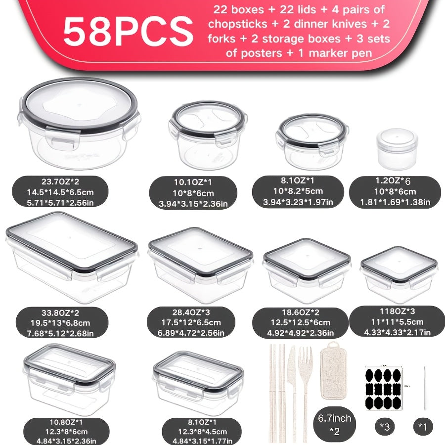 Space-Saving 22/52/55/56/58pcs Reusable Drinkware Set – easy-access beverage storage, 22 52 55 56 58pcs Food Storage Container Set with 11 22 26 Lids, designed for American homes, daily convenience and practical gifting