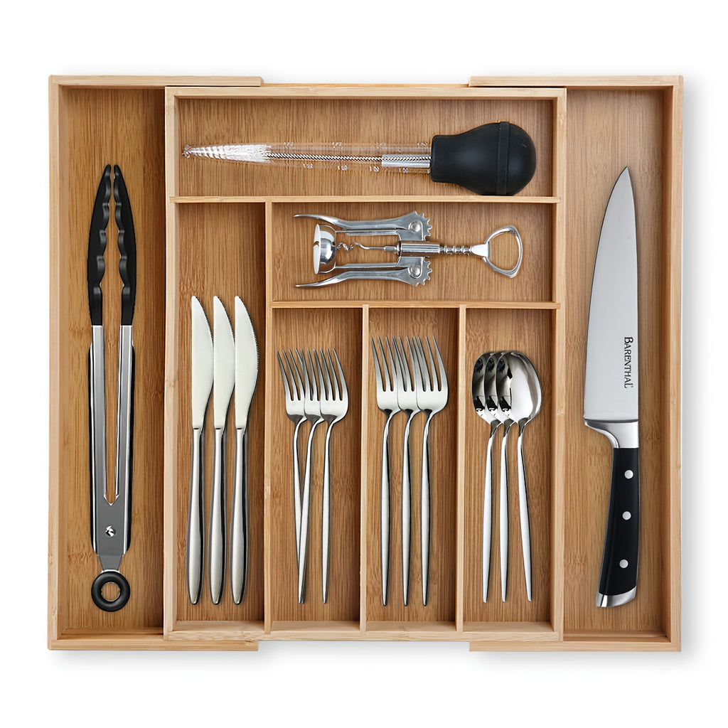 Smart 1pc Stackable Storage Drawer – smooth-access cabinet organization, 1pc Bamboo Expandable Drawer Organizer Adjustable Utensil Drawer Divider for Silverware And Flatware Bamboo, designed for American homes, daily convenience and practical gifting