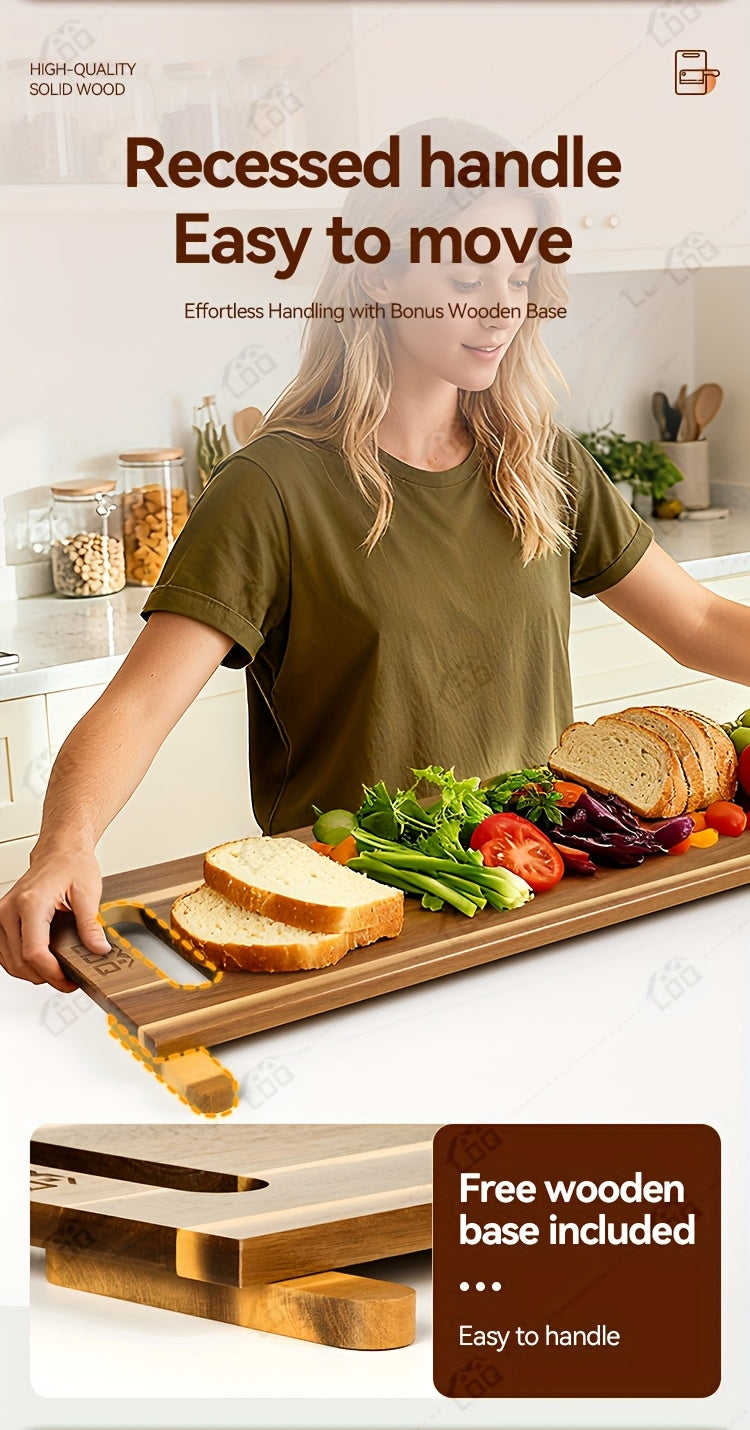 Premium Kitchen Cutting Board – durable food prep and serving, 36X12 Inch Extra Large Acacia Wood Charcuterie Board Cutting Board with Handles 3Ft Rectangular, designed for American homes, daily convenience and practical gifting