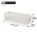1 Set Refrigerator Magnetic Shelf Metal Spice Rack Basket Seasoning Oils Kitchen Gadgets, Large Capacity, Strong Magnetic Adhesion, Floating Shelves