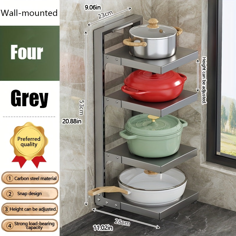 Storage Rack – 2/7-Tier Adjustable Kitchen Storage Rack, Multi-Layer Sink Organizer for Pots, Pan