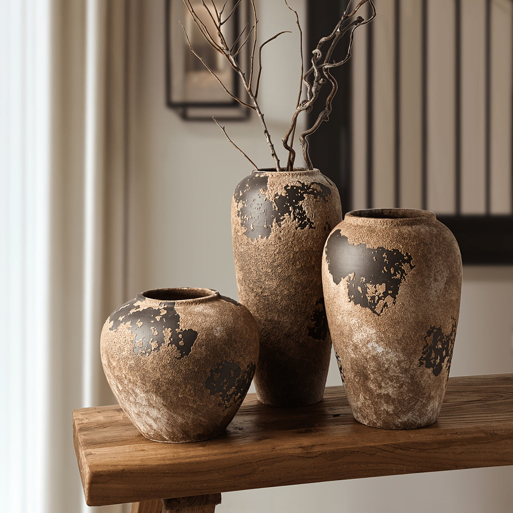 Smart Ceramic Flower Vase – tabletop floral display and modern home decor, Rustic Rust Ceramic Vase Wabi Sabi Decorative Pottery Vase Ideal for Table Centerpieces Living, designed for American homes, daily convenience and practical gifting