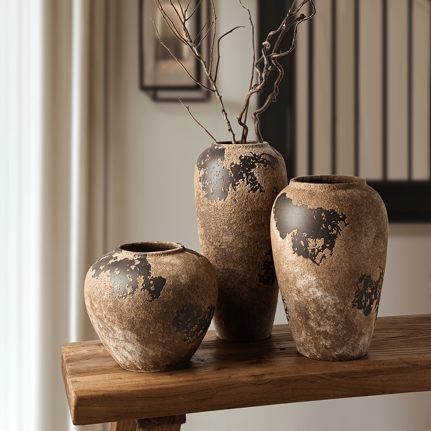 Smart Ceramic Flower Vase – tabletop floral display and modern home decor, Rustic Rust Ceramic Vase Wabi Sabi Decorative Pottery Vase Ideal for Table Centerpieces Living, designed for American homes, daily convenience and practical gifting