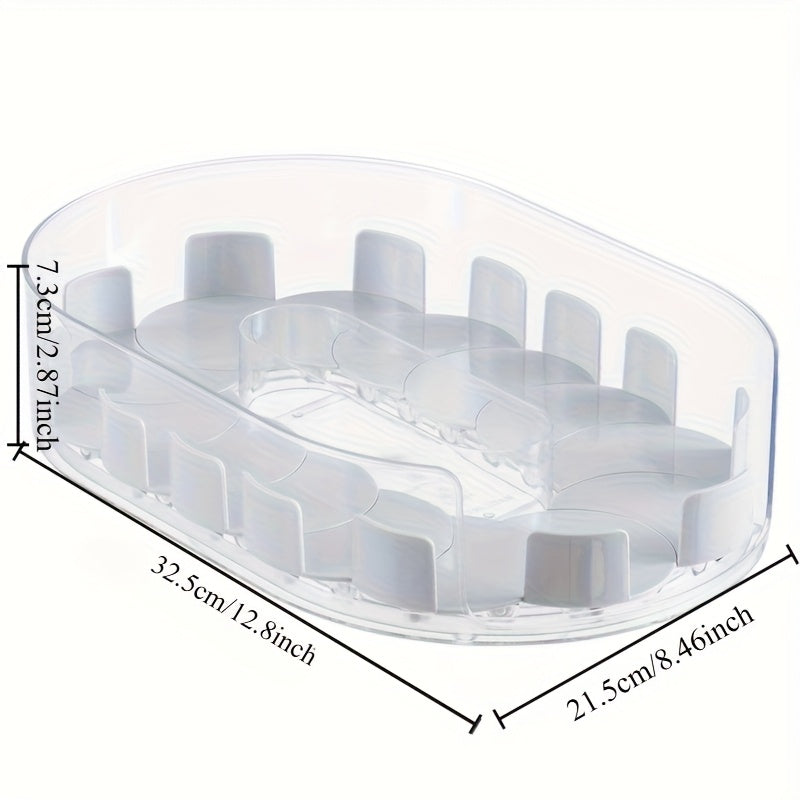 Easy-Access Adjustable Home Storage Rack – durable multi-purpose storage, 360 Degree Rotating Detachable Storage Tray - Transparent Plastic Organizer Rack for Kitchen Cabinets, designed for American homes, daily convenience and practical gifting