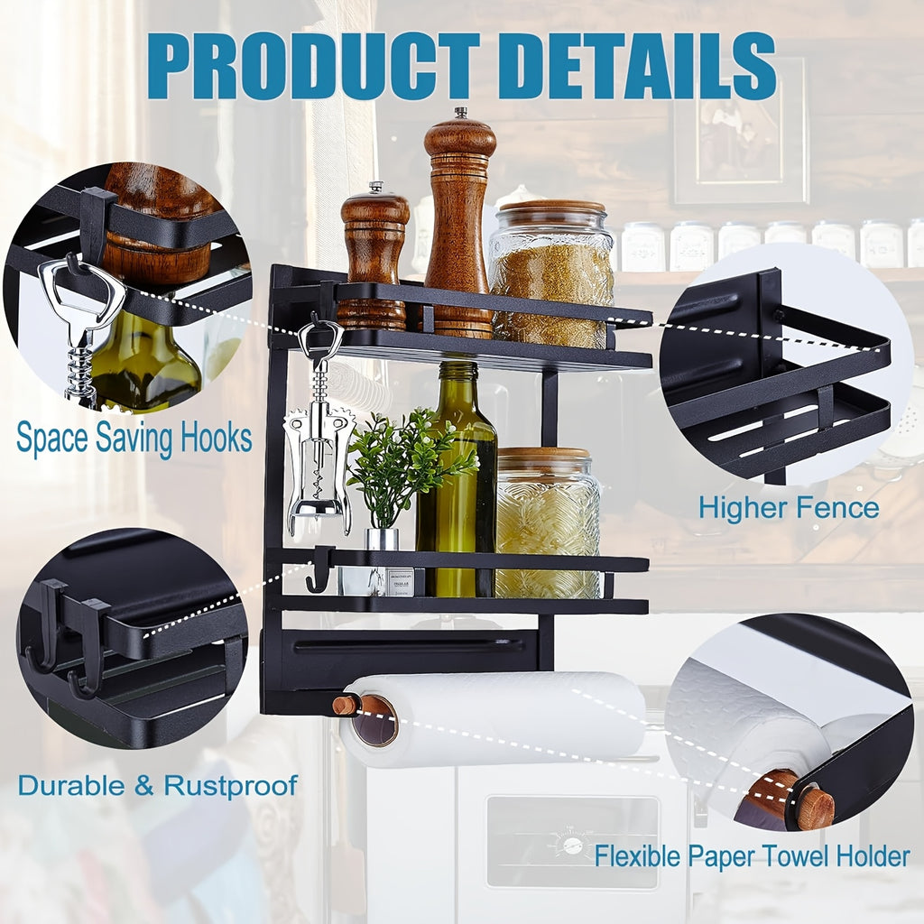 Premium Adjustable Home Storage Rack – durable multi-purpose storage, Magnetic Spice Rack For Refrigerator Magnetic Shelf For Fridge Magnet Organizer Moveable Magnetic Paper, designed for American homes, daily convenience and practical gifting