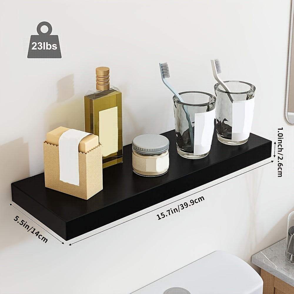 Kitchen Essential – TOMNK 5pcs Floating Shelves for Wall, Black Wall Mounted Shelves for Room Decor, Wall Dresser, Bathroom Storage And Additions, Living Room, Bedroom, Kitchen, Office Decor
