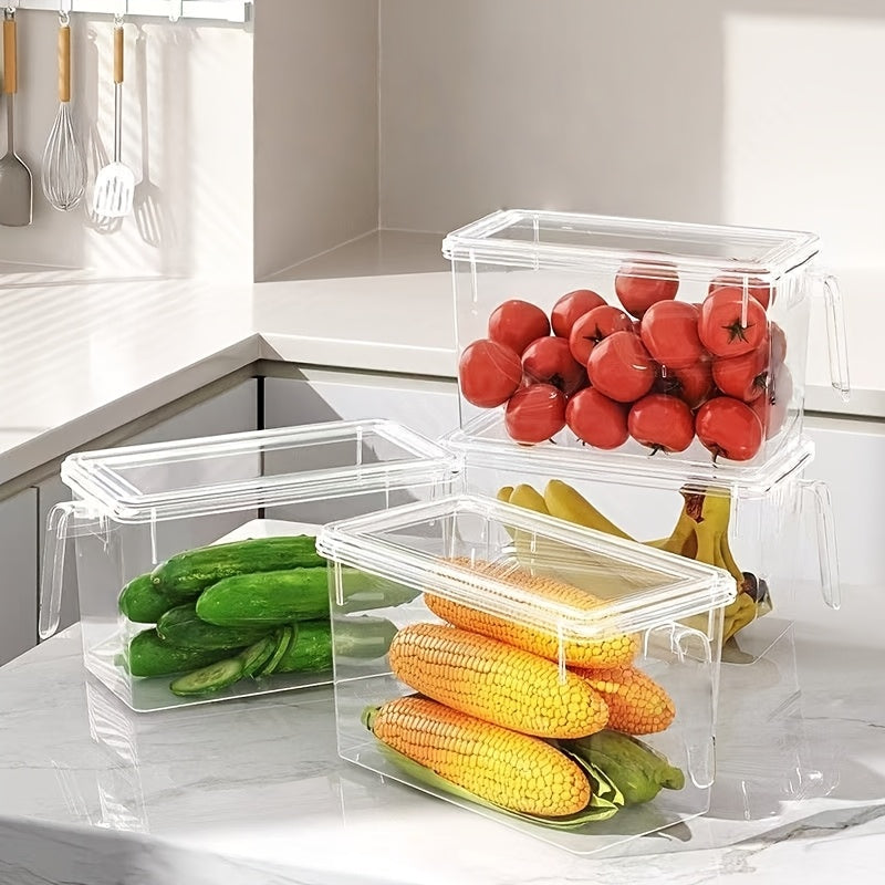 Versatile 3pcs Refrigerator Storage Organizer – easy-access fridge organization, 3pcs of Refrigerator Storage Boxes with Handles Preventing Food from Going Bad and Being, designed for American homes, daily convenience and practical gifting