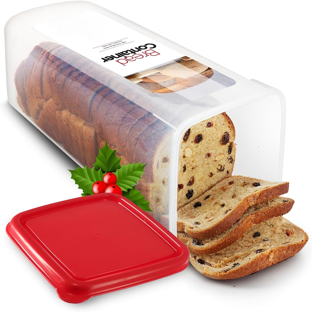 Premium Countertop Bread Storage Box – fresh-bread countertop organization, Plastic Bread Box with Top Lid - Freezer-Safe Rectangular Bread Storage Container with Reliable, designed for American homes, daily convenience and practical gifting
