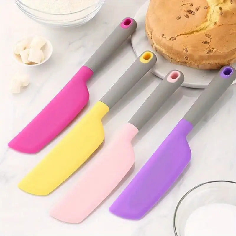 Kitchen Essential – 2pcs Large Silicone Mixing Jam Spatula Cake Cream Heat-Resistant Kitchen Scraper, Kitchen Supplies Kitchen Additions, Christmas Gift, Suitable for Cooking And Baking, Eas