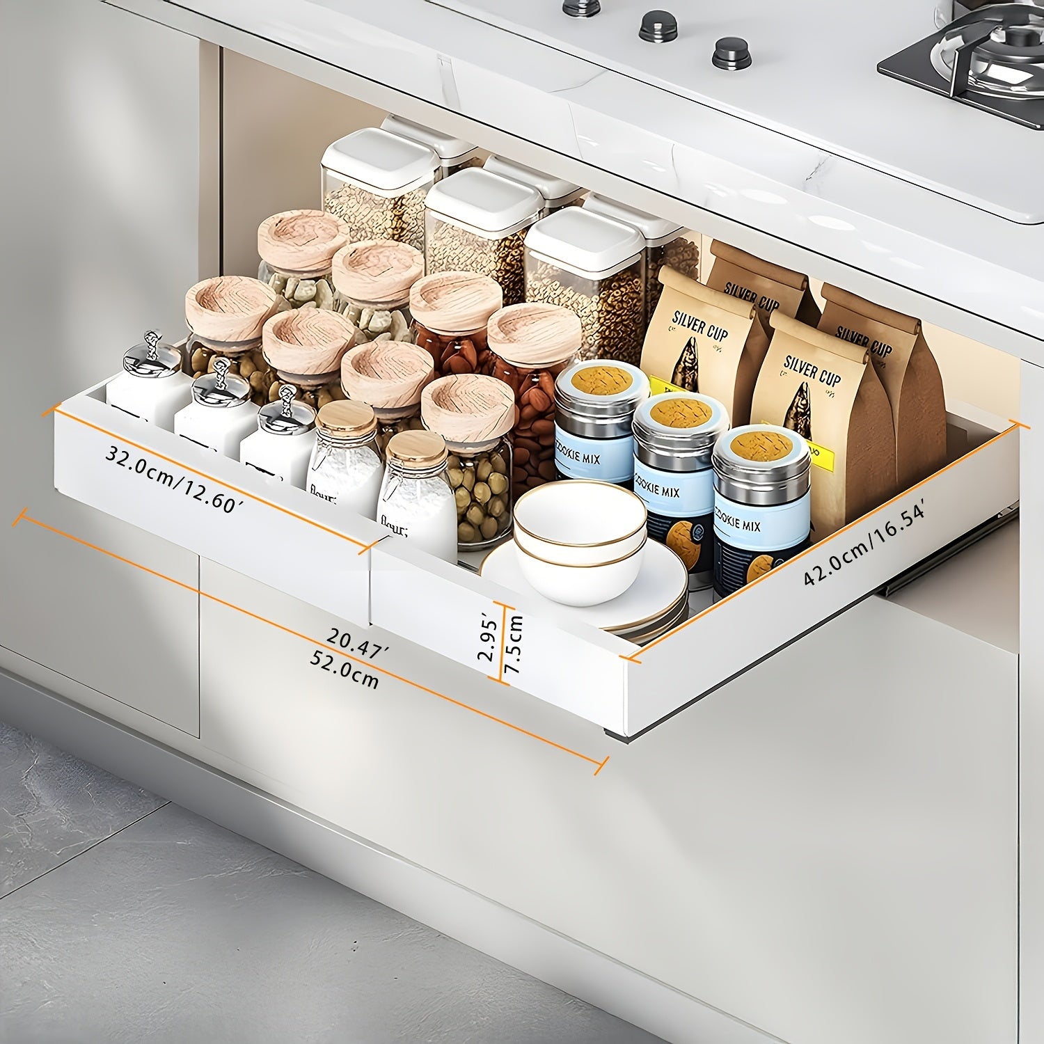 Home Living Essential – Multi-Purpose Retractable Drawer Cabinet Under Sink And Cabinet 17 1 to 26 77
