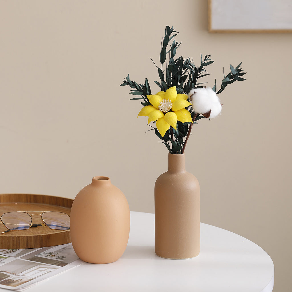 Easy-Access 4pcs Ceramic Flower Vase – tabletop floral display and modern home decor, 4pcs decorative style ceramic vase multi-piece combination creative home living room tabletop, designed for American homes and practical gifting