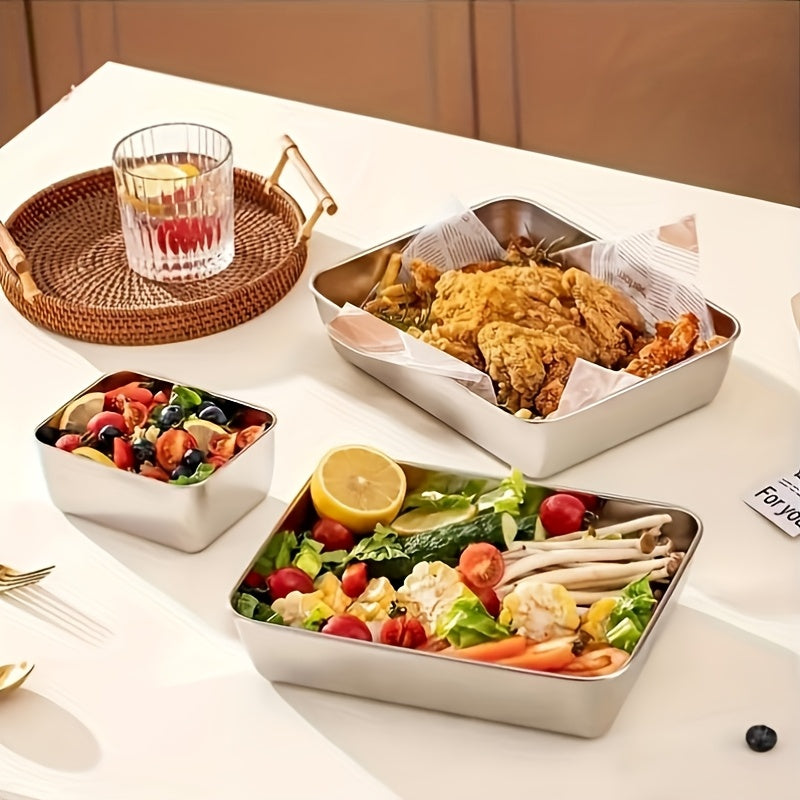 Modern 5pcs Kitchen Baking Dish Set – oven-ready cooking and serving, Buy 3 Get 2 Free Total 5pcs Stainless Steel Food Storage Containers - Durable, designed for American homes, daily convenience and practical gifting