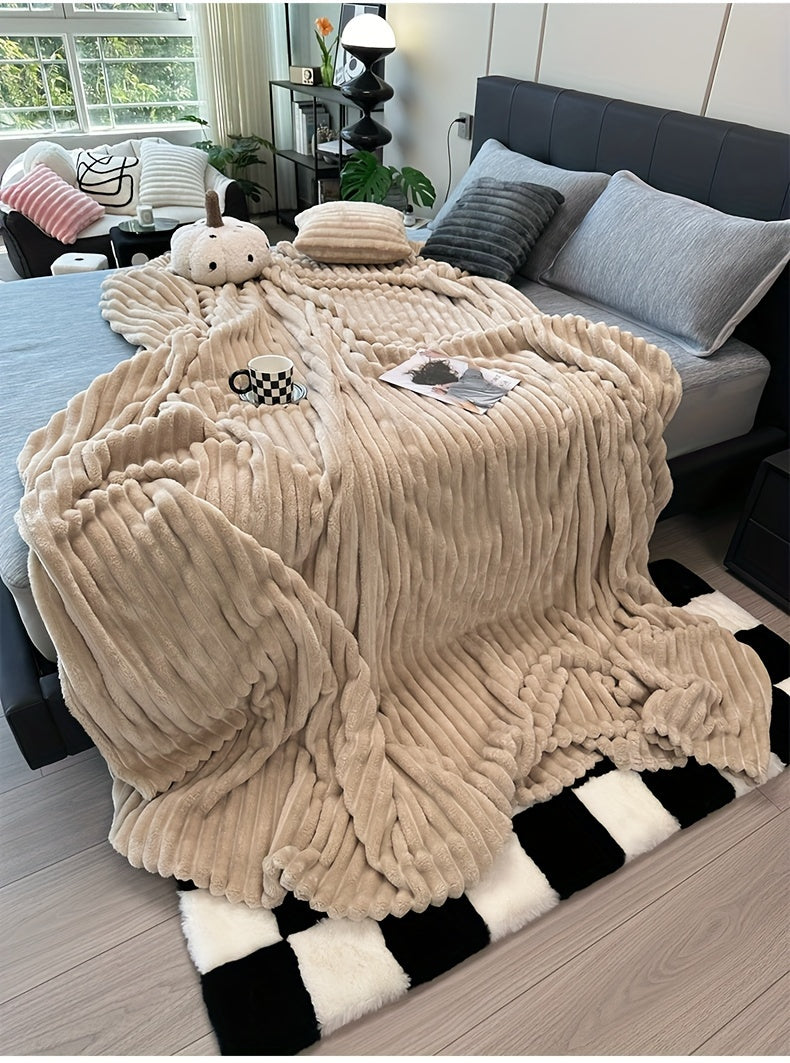 Space-Saving Cozy Home Textile Accent – comfortable everyday home styling, Ultra-Soft Thick Fleece Blanket Multi-Color 3D Faux Rabbit Fur Double-Sided Ideal for All Seasons, designed for American homes, daily convenience and practical gifting