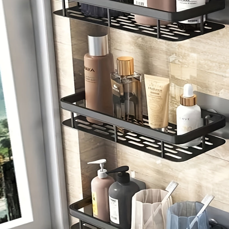 Kitchen Essential – Multi-piece Shower Rack Bathroom Rack Wall-mounted Storage Rack Bathroom Shampoo Lotion Cosmetics Storage Rack Kitchen And Bathroom Storage Space-saving Storage Rack-no D