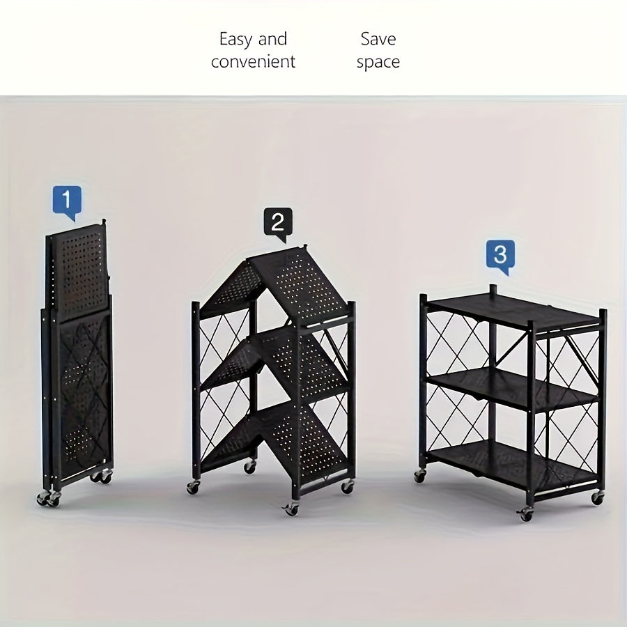 Modern Adjustable Home Storage Rack – durable multi-purpose storage, 3 4 5-Tier Outdoor Storage Rack No Assembly Required Multi-Layer Storage Rack with Wheels, designed for American homes, daily convenience and practical gifting