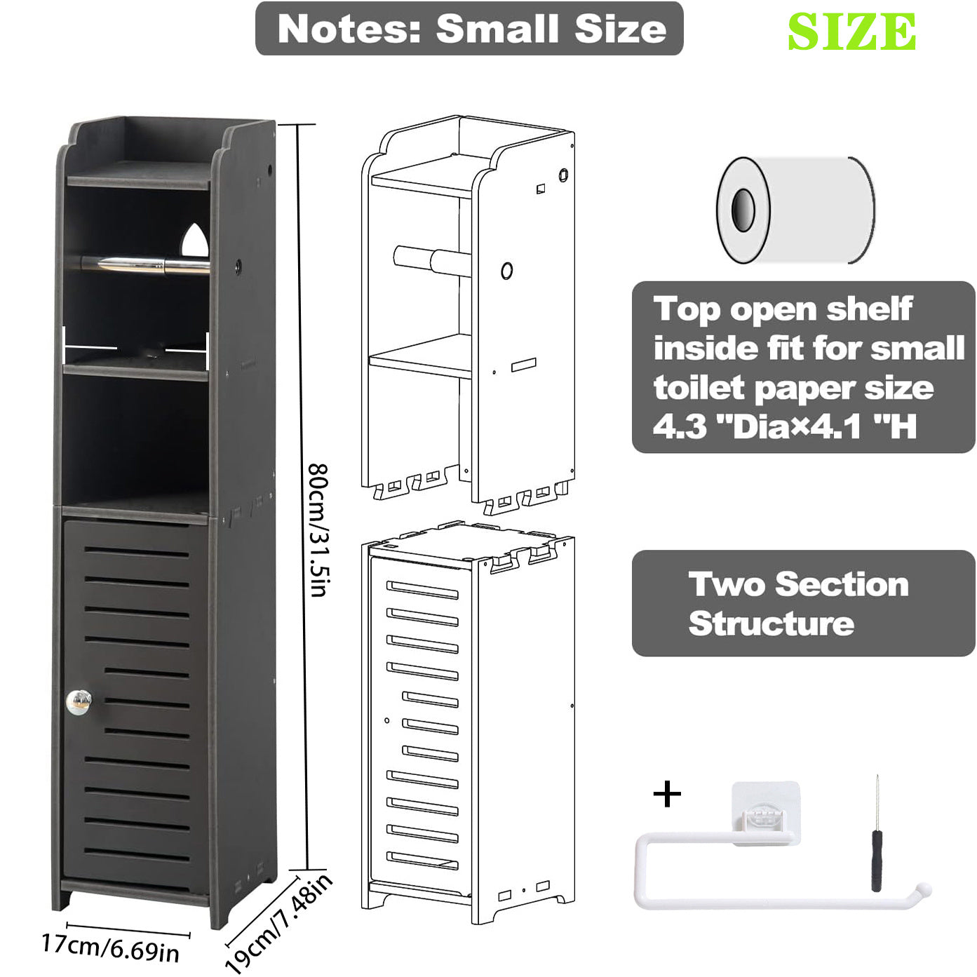 Compact Home Storage Organizer – space-saving everyday organization, Compact Storage Unit for Bathrooms Designed with a Slim Profile And Made from Durable, designed for American homes, daily convenience and practical gifting