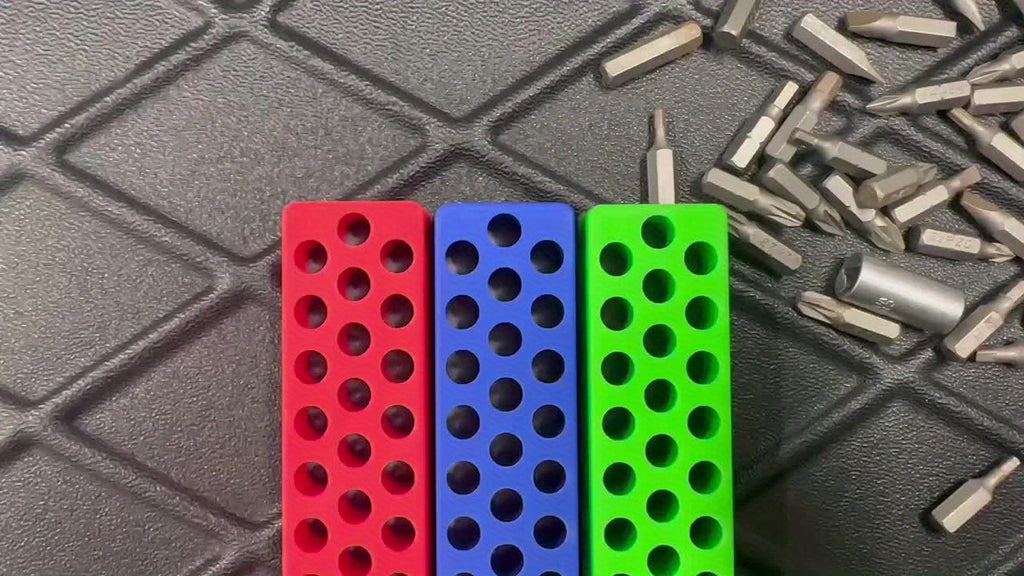 3pcs/4pcs 1/4" Magnetic Hex Bit Holder Rack Organizer, 129/172 Holes, 1/4-Inch Drill Bit Holder, 3 Racks/ 4 Racks, Magnetic Bit Holder with Magnet Base for Screwdriver Bits, 43 Holes Bit Storage with Strong Magnetic Base