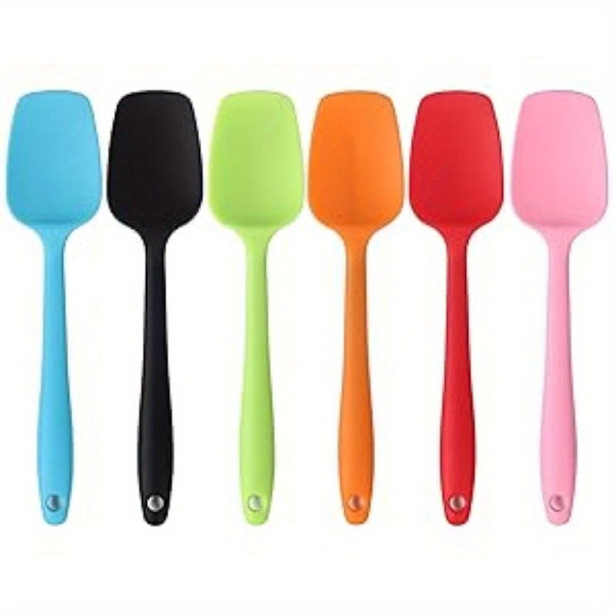 6pcs, Silicone Scraper, Silicone Scraper, Mini Silicone Scraper, Jam Scraper, Heat Resistant Cream Scraper, Stirring and Baking Tools, Kitchen Utensils, Apartment Necessities, Baking Tool