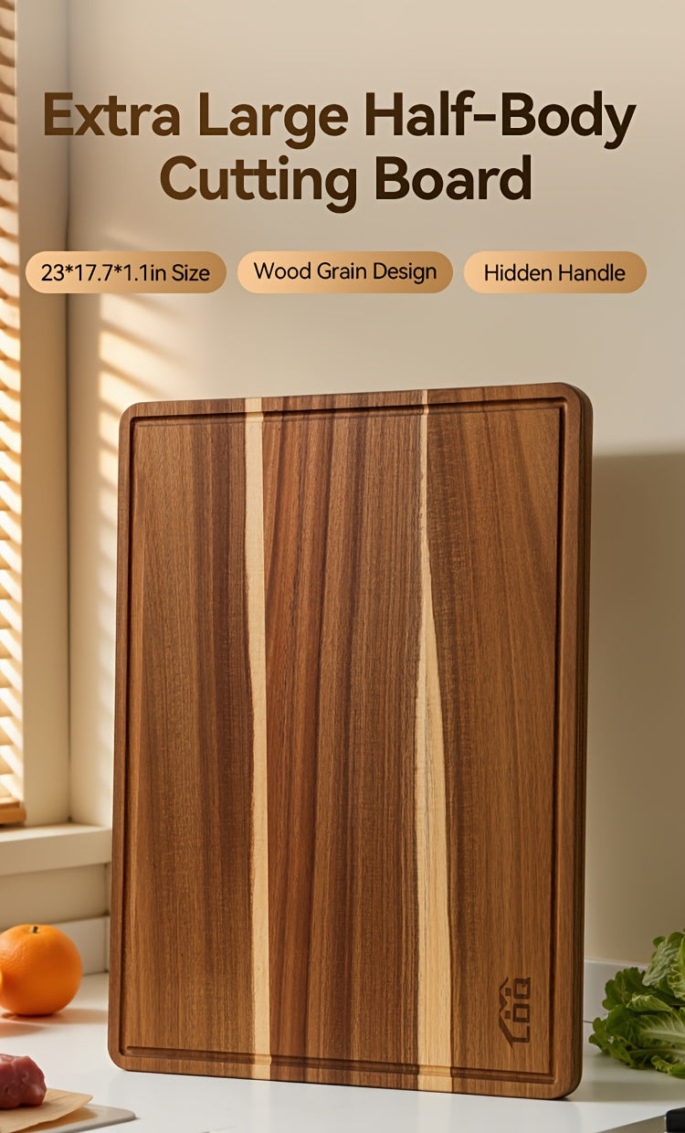 Heavy-Duty Kitchen Cutting Board – durable food prep and serving, XXL Acacia Cutting Board - Durable Wooden Chopping Board Extra Large Charcuterie Cheese Serving, designed for American homes, daily convenience and practical gifting