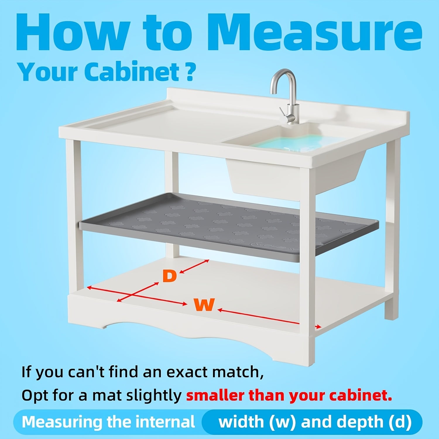 Heavy-Duty Adjustable Home Storage Rack – durable multi-purpose storage, Waterproof Under Sink Mat Measuring 34 X 22 Or 17 X 12 6 Designed, designed for American homes, daily convenience and practical gifting