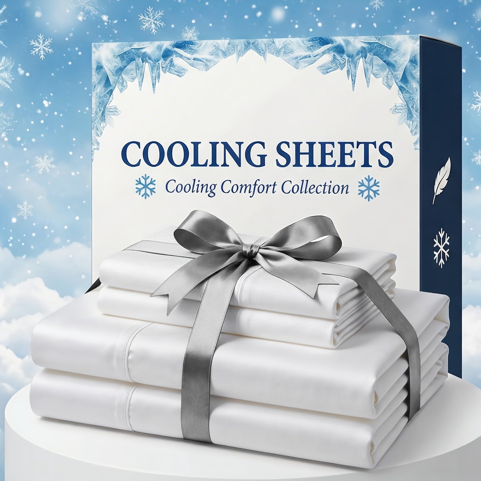 Extra Deep Pocket Bamboo Fiber Bed Sheet Set - Breathable and Cooling Bed Sheet - Luxury Hotel Bed Sheet Set - Soft, Wrinkle-Resistant, and Comfortable - Easily Fits Extra Deep Mattresses. Includes Children's Pillowcases, Flat Sheet, and Fitted Sheet
