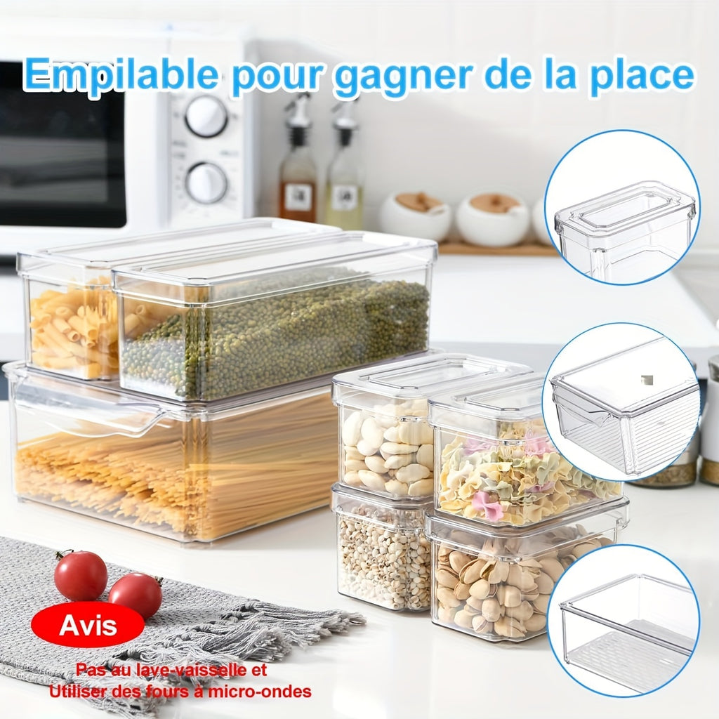 Easy-Access 7/14pcs Refrigerator Storage Organizer – easy-access fridge organization, 7 14pcs Fridge Organizer Clear Refrigerator Storage Boxes with Lids BPA Free Stackable Fruit, designed for American homes, daily convenience and practical gifting