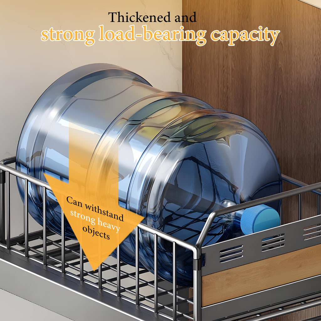 2pcs, Cabinet Pull-out Storage Basket, Bathroom Sink Slide-out Storage Basket, Sliding Multipurpose Organizer, Spice Rack, Snack Rack, Household Items And Cleaning Supplies Storage Rack, Storage Accessories, Shelf Baskets, Gift, Buy One Get One Free2025