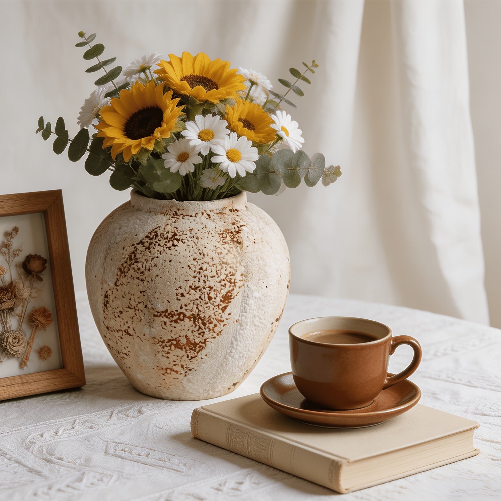 Easy-Access Ceramic Flower Vase – tabletop floral display and modern home decor, Versatile Ceramic Flower Vase tabletop floral display and modern home decor Vintage, designed for American homes and practical gifting