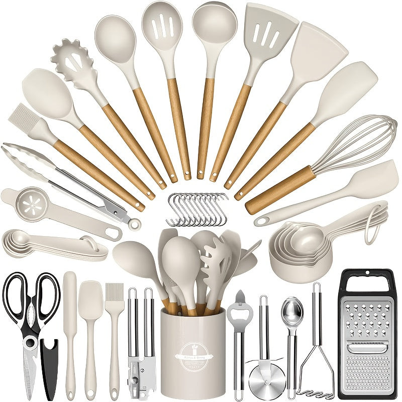 Kitchen Tools – versatile meal preparation, 37 44pcs Complete Silicone Kitchen Cooking Utensil Set