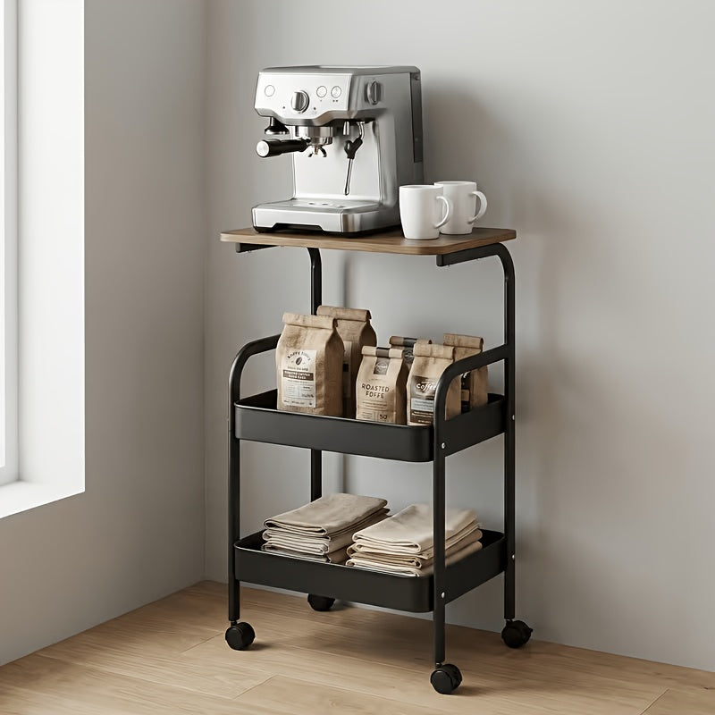 Multi-tiered Rolling Lug Racks, Food Service Shelves And Racks, Removable Metal Storage Racks, Portable Casters, Multi-tiered Carts - for Storage And Organization In Bedrooms, Kitchens, Bathrooms, Offices, And Dorm Rooms.