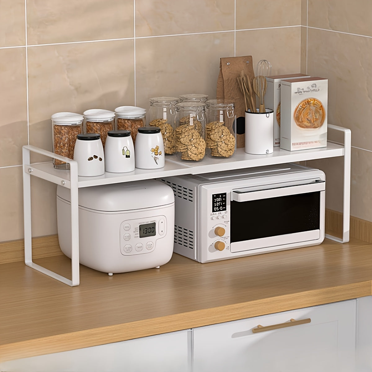 Premium Refrigerator Bottle Organizer – easy-access beverage storage, Adjustable Extendable Metal Cabinet Organizer Rack-Space-Saving Stackable Design for Kitchen Countertops Cupboards-Ideal for Food, designed for American homes, daily convenience an