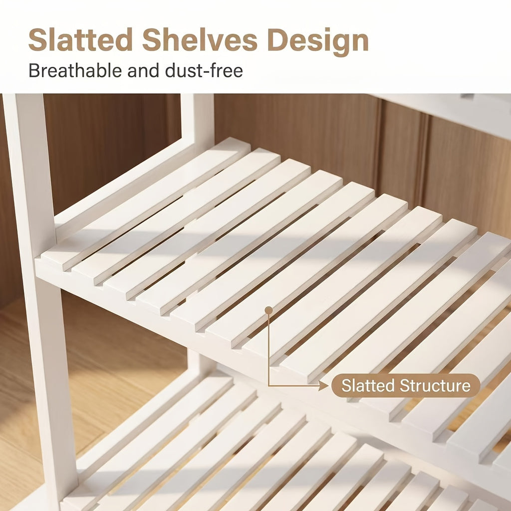 Ladder Shelf, 3-Tier Shelf Stand, Display with Wide Storage Display Stand, Multifunction Standing Organizer Shelf for Home Office And Kitchen