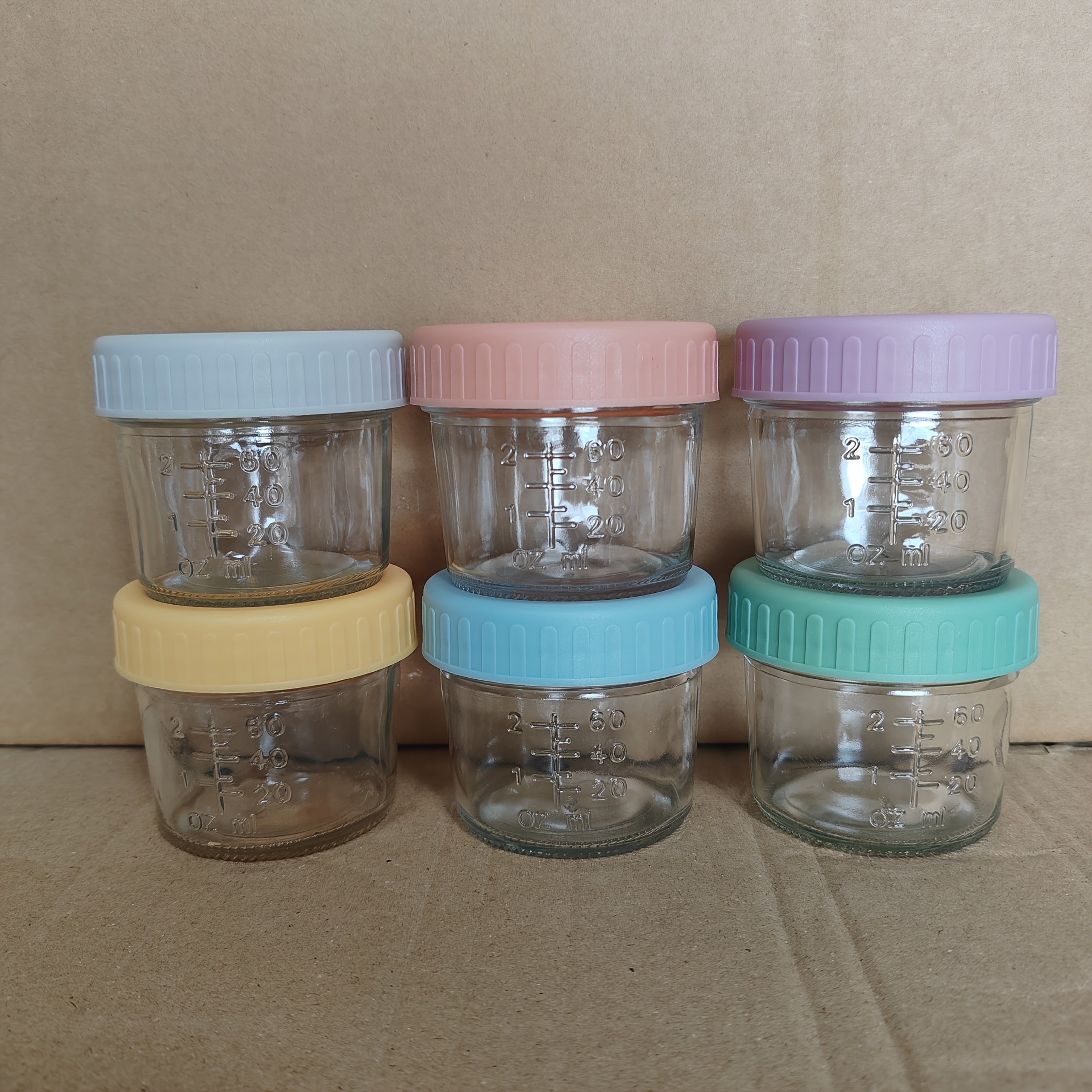 6pcs/10pcs Glass Food Storage Containers - 4oz Youngsters Food Jars with Lids Food Maker Microwave Dishwasher Freezer Safe Pickling Jars for Jelly, Jam, Honey, Spice, Essential Preserver for Home Storage And Gifting, Dessert Cup, Ice Cream Bowl