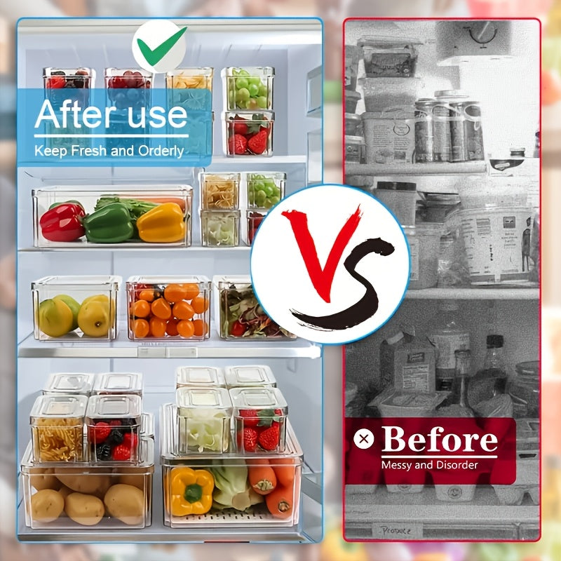 Smart 28Pack Refrigerator Storage Organizer – easy-access fridge organization, Stackable Fridge Organizer 28Pack Stackable Fridge Organizer Bins Clear BPA-Free Refrigerator Organizers And Storage, designed for American homes, daily convenience and pr