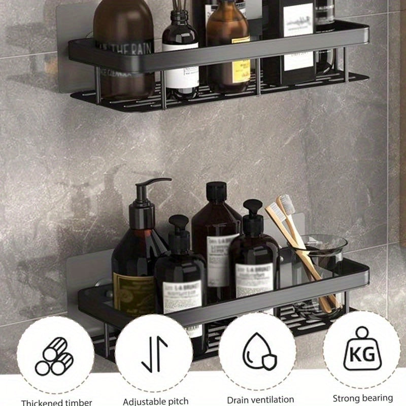 Kitchen Essential – Multi-Piece Camping RV Special Drilling-Free Storage Rack Bathroom Wall-Mounted Toilet Storage Rack Car Kitchen And Bathroom Dual-Purpose Shelf Cosmetic Shampoo Space-Sav