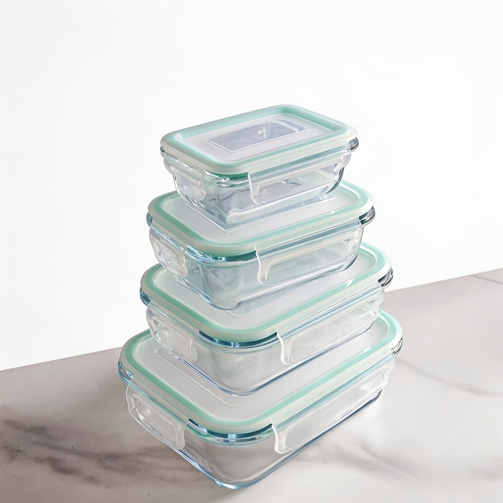 4/8pcs Class Food Storage Containers, Meal Prep, Airtight Bento Boxes with Leak-Proof Locking Lids, Microwave, Lunch Box, Oven, Freezer, And Dishwasher Safe